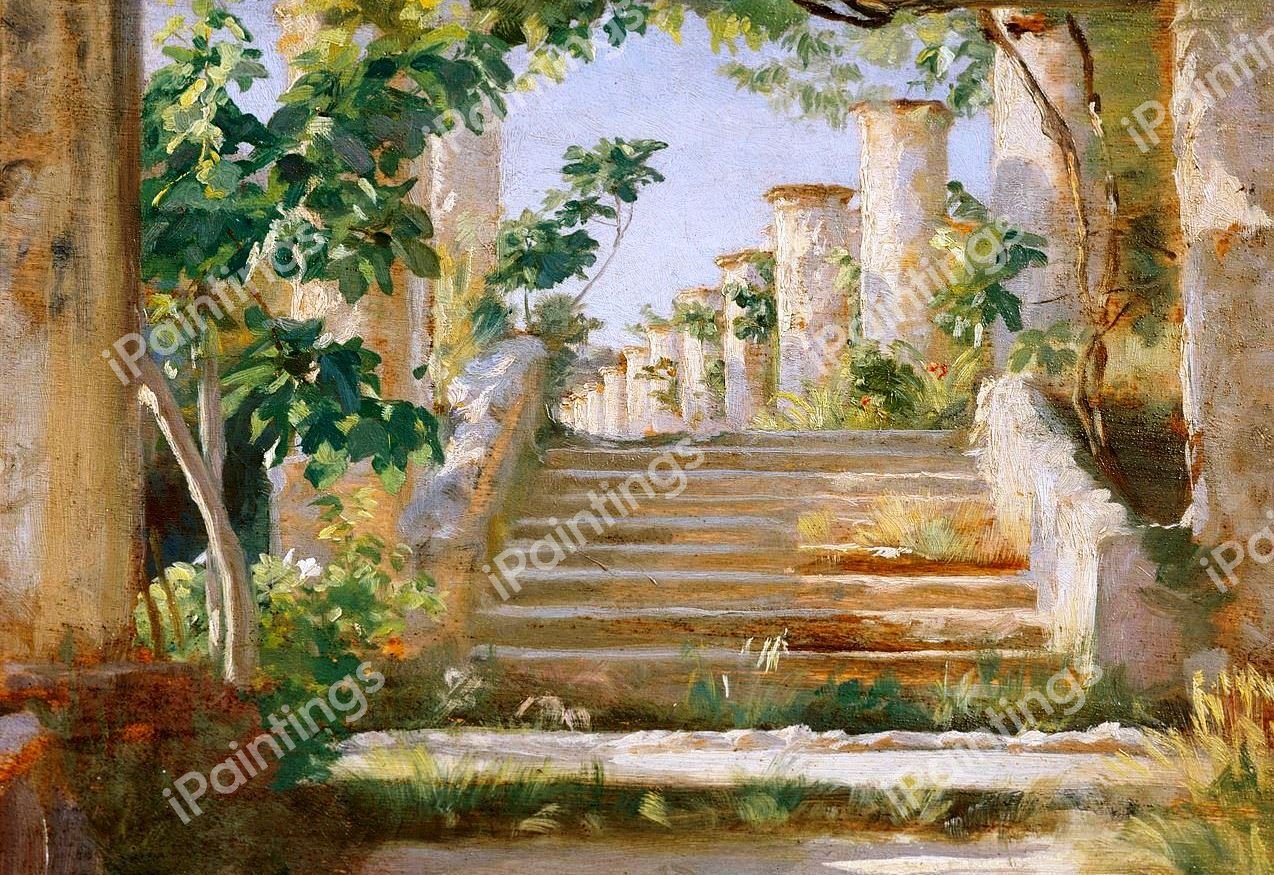 A Loggia in Ravello. The painting by Peder Severin Kroyer