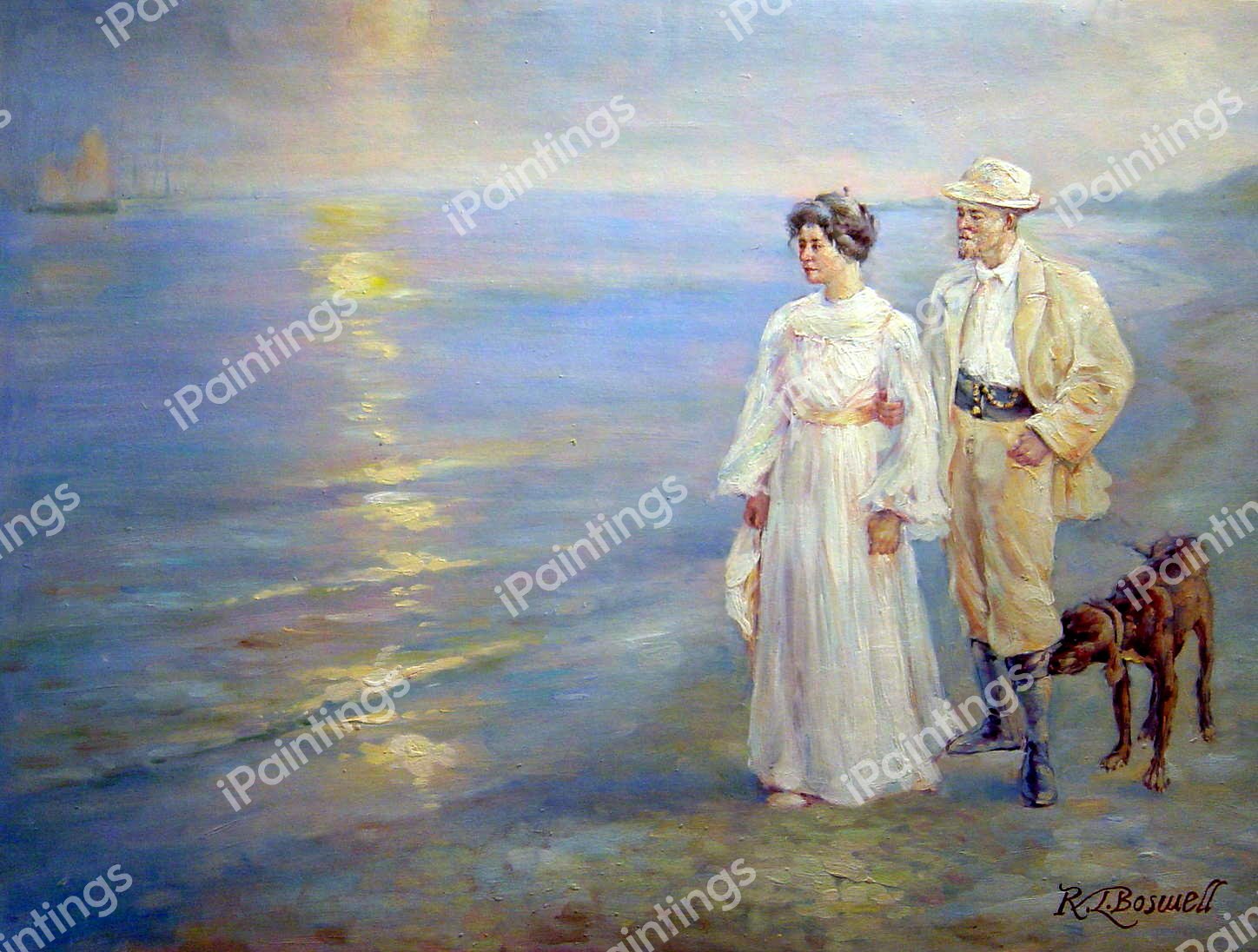 Beach On Skagen. The painting by Peder Severin Kroyer