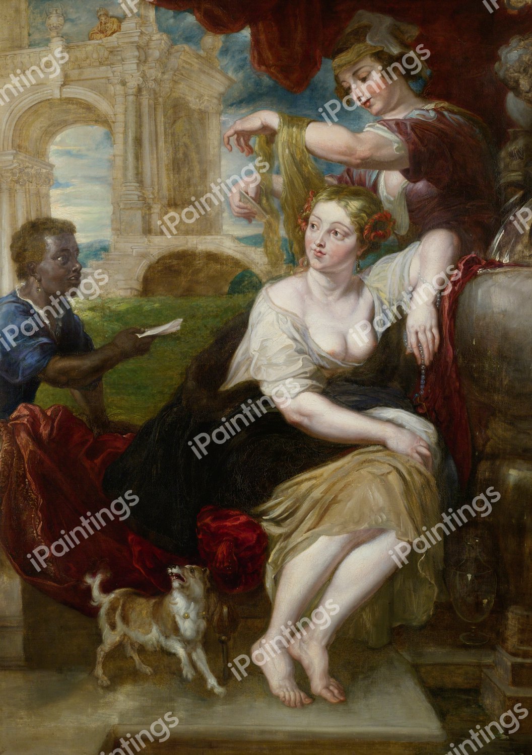 Bathsheba at the Fountain. The painting by Peter Paul Rubens