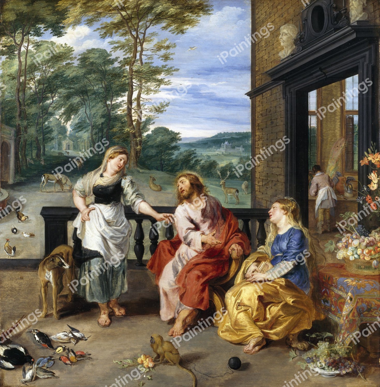 Christ in the House of Mary and Martha. The painting by Peter Paul Rubens