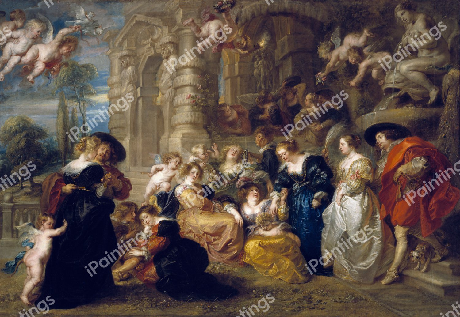 Garden of Love. The painting by Peter Paul Rubens
