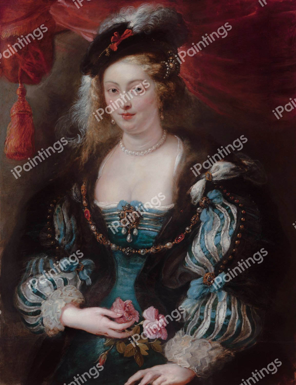 Portrait of a Young Woman. The painting by Peter Paul Rubens