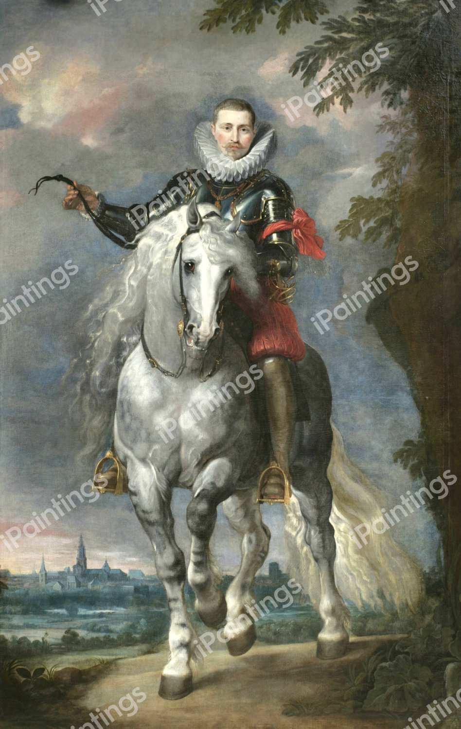 Portrait of Don Rodrigo Calderon on Horseback. The painting by Peter Paul Rubens
