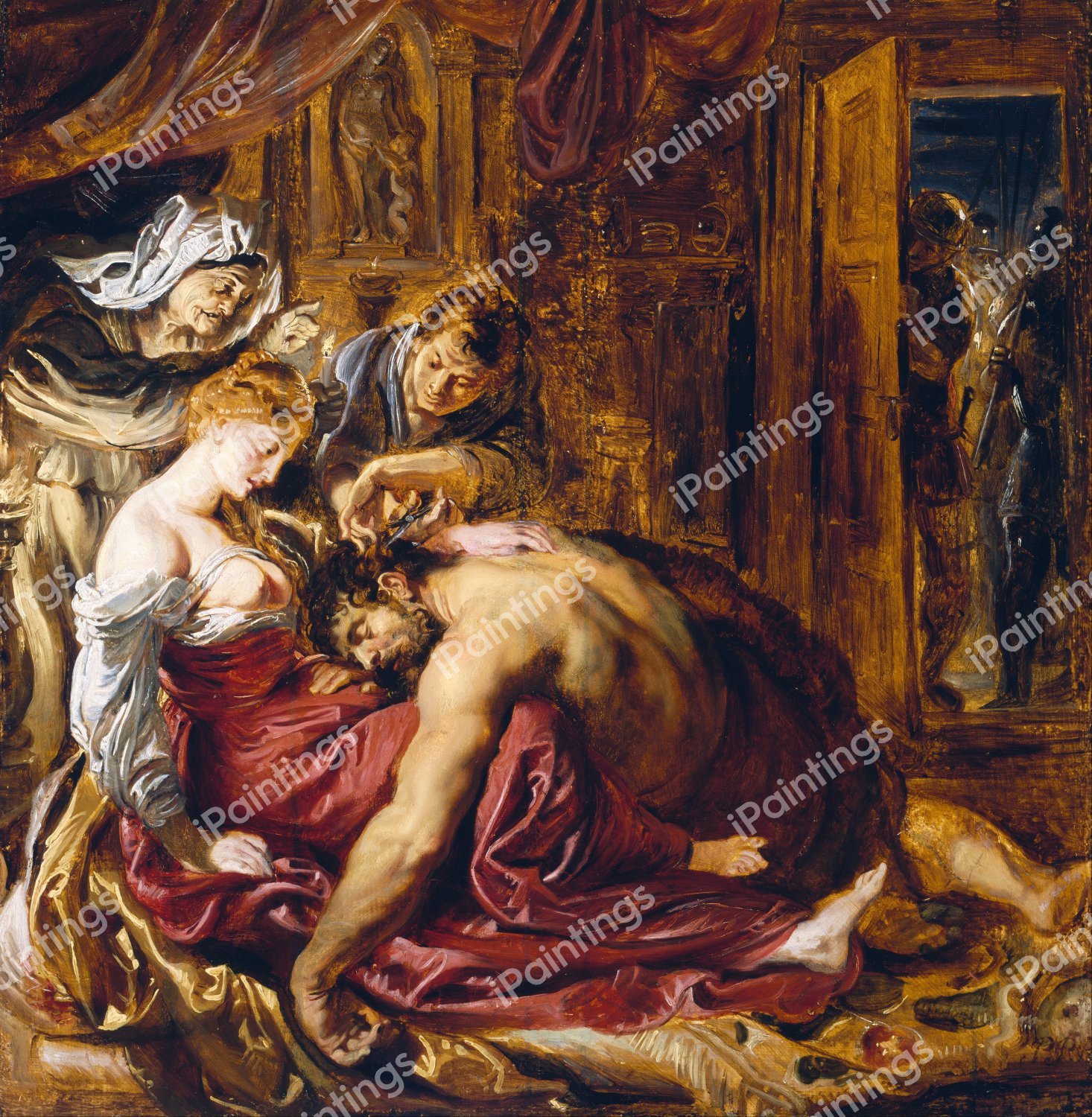Samson and Delilah. The painting by Peter Paul Rubens