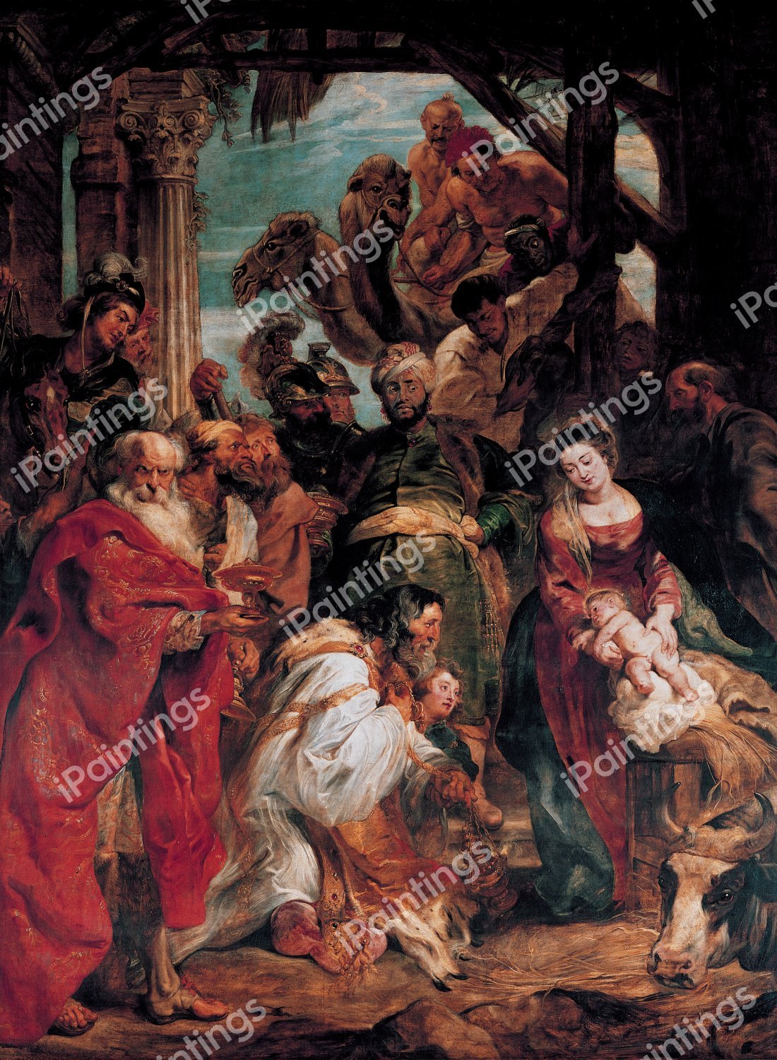 The Adoration of the Magi (Matth. 2:1-2). The painting by Peter Paul Rubens