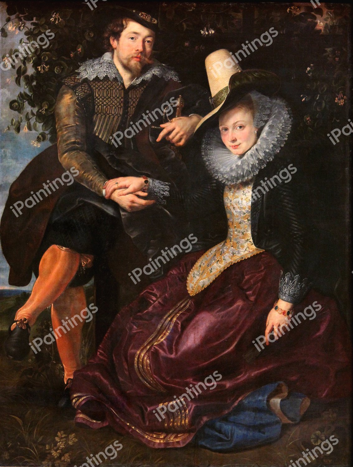 The Artist and His First Wife. The painting by Peter Paul Rubens
