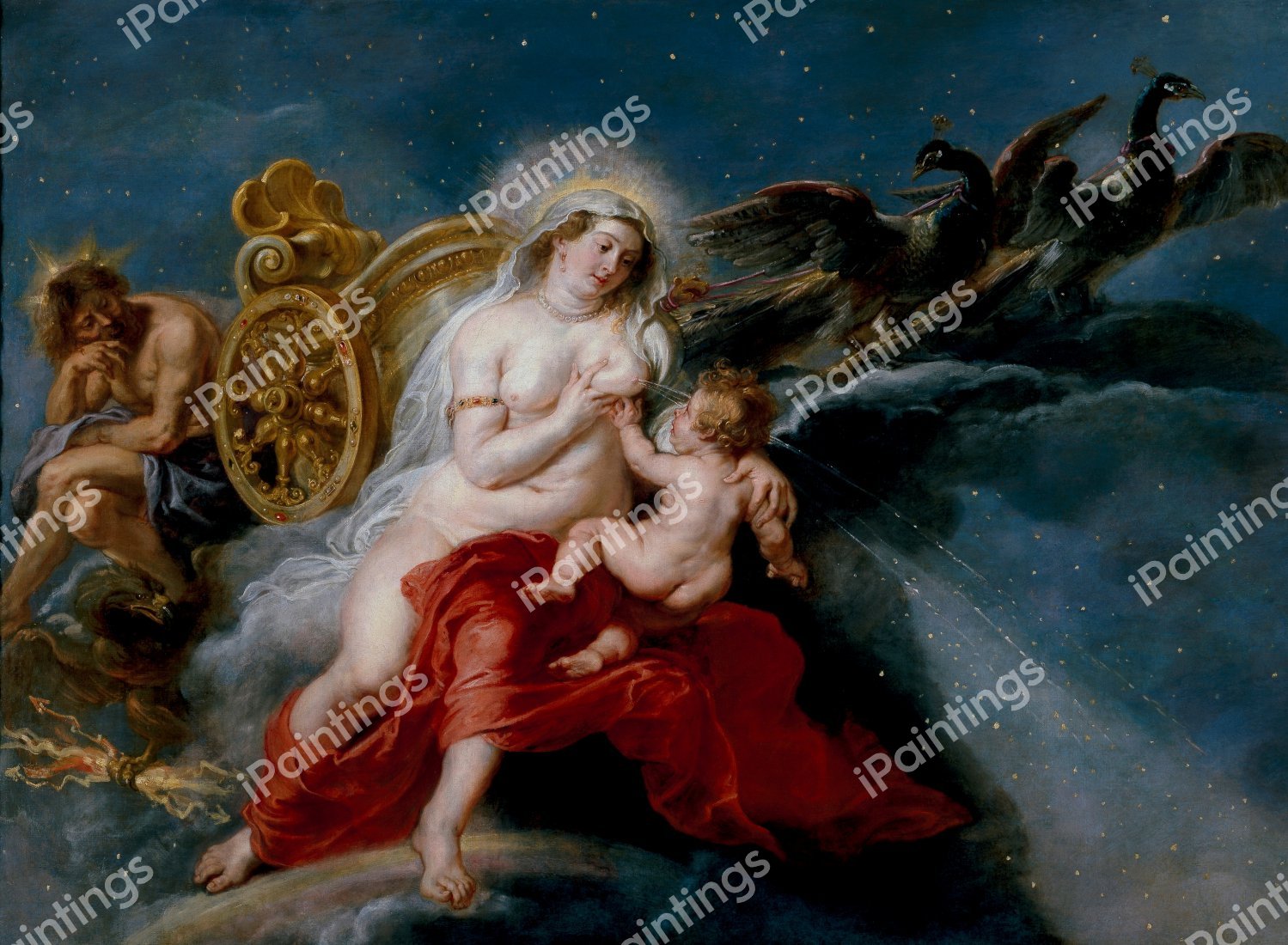 The Birth of the Milky Way. The painting by Peter Paul Rubens