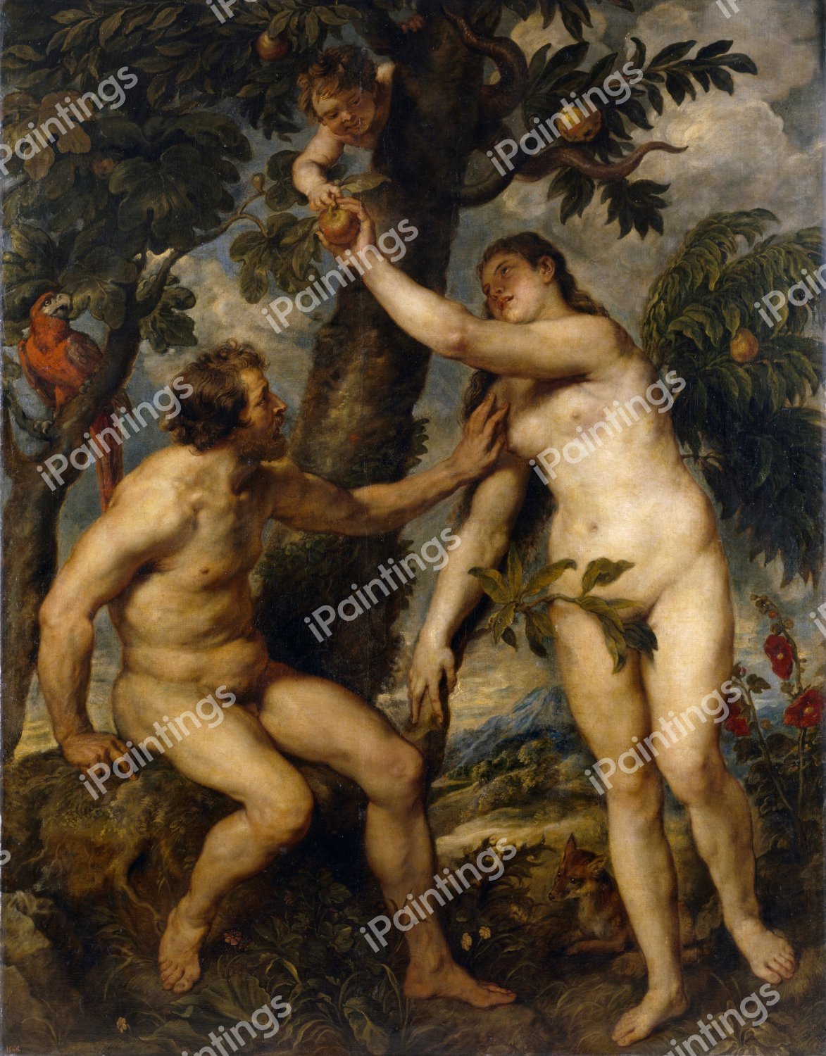 The Fall of Man. The painting by Peter Paul Rubens