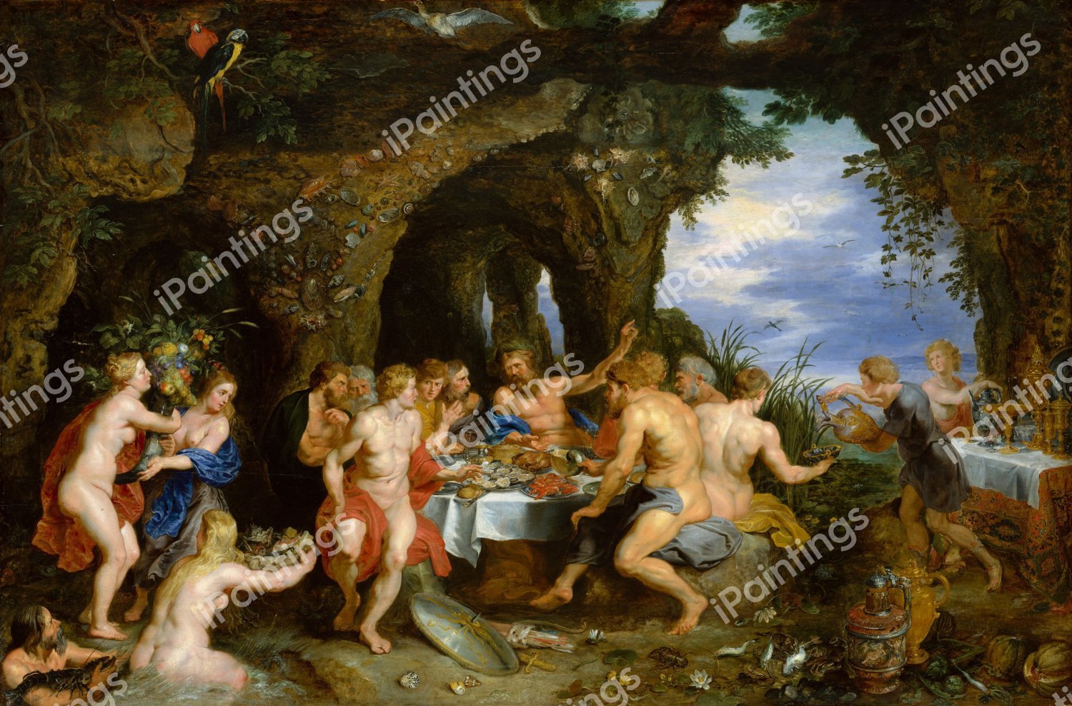 The Feast of Achelous. The painting by Peter Paul Rubens