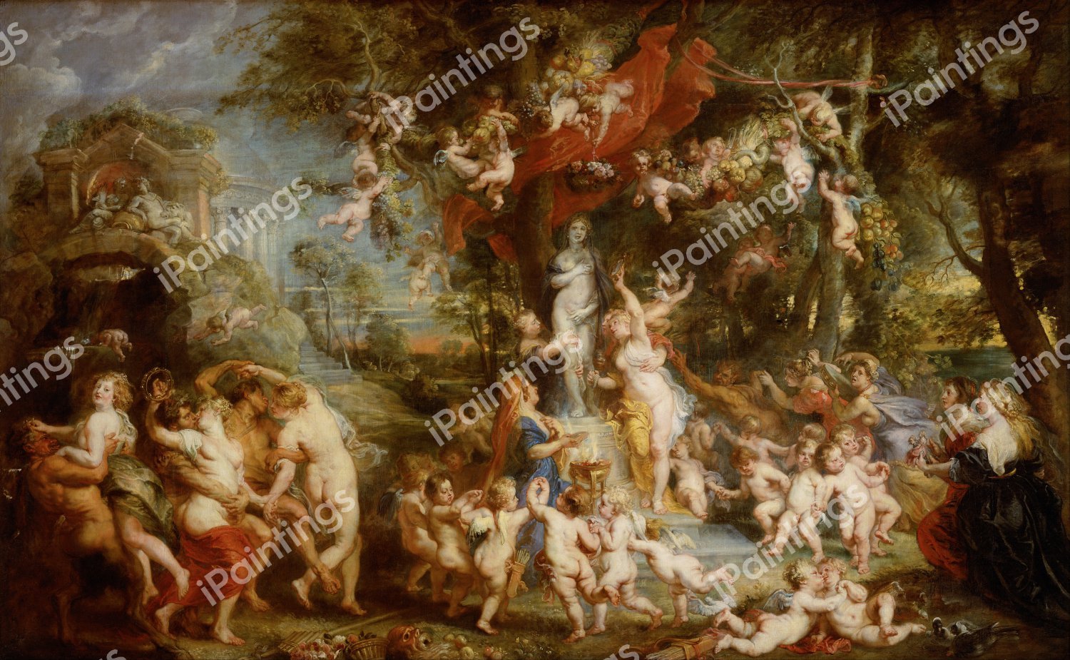 The Feast of Venus. The painting by Peter Paul Rubens