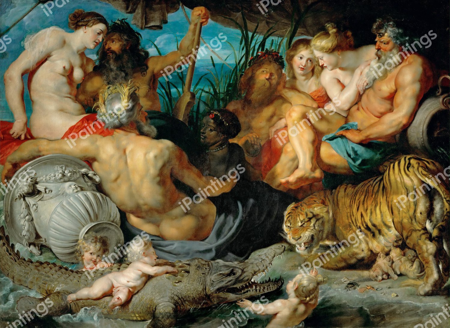 The Four Continents. The painting by Peter Paul Rubens