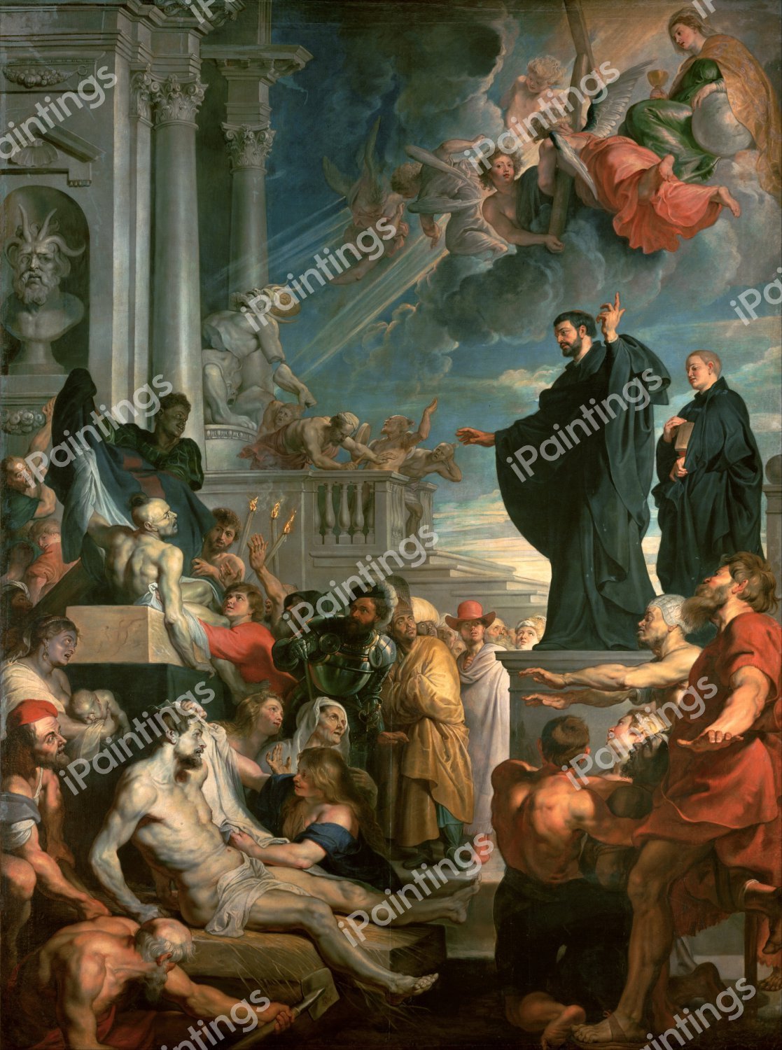 The Miracles of St. Francis Xavier. The painting by Peter Paul Rubens