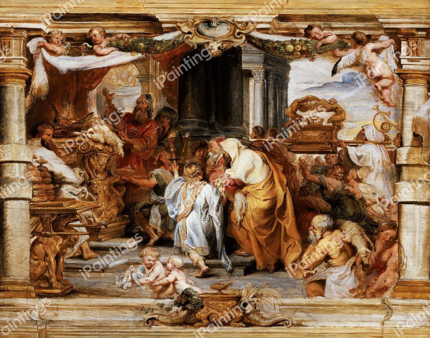 The Sacrifice of the Old Covenant. The painting by Peter Paul Rubens
