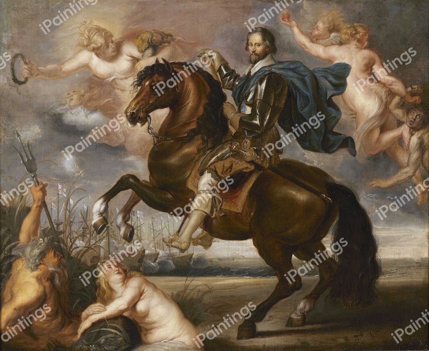 Triumph of the Duke of Buckingham. The painting by Peter Paul Rubens