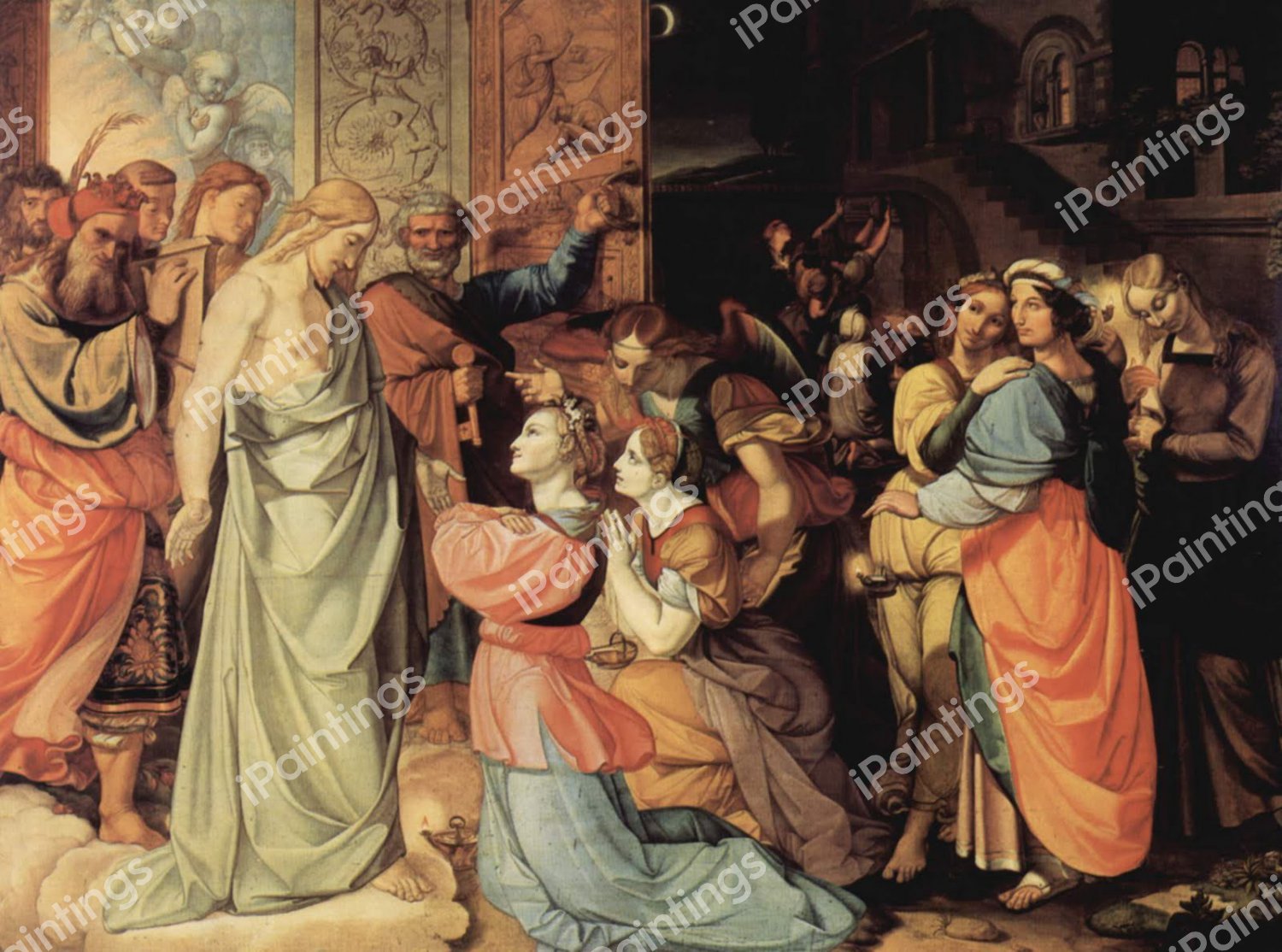 The Wise and Foolish Virgins. The painting by Peter von Cornelius