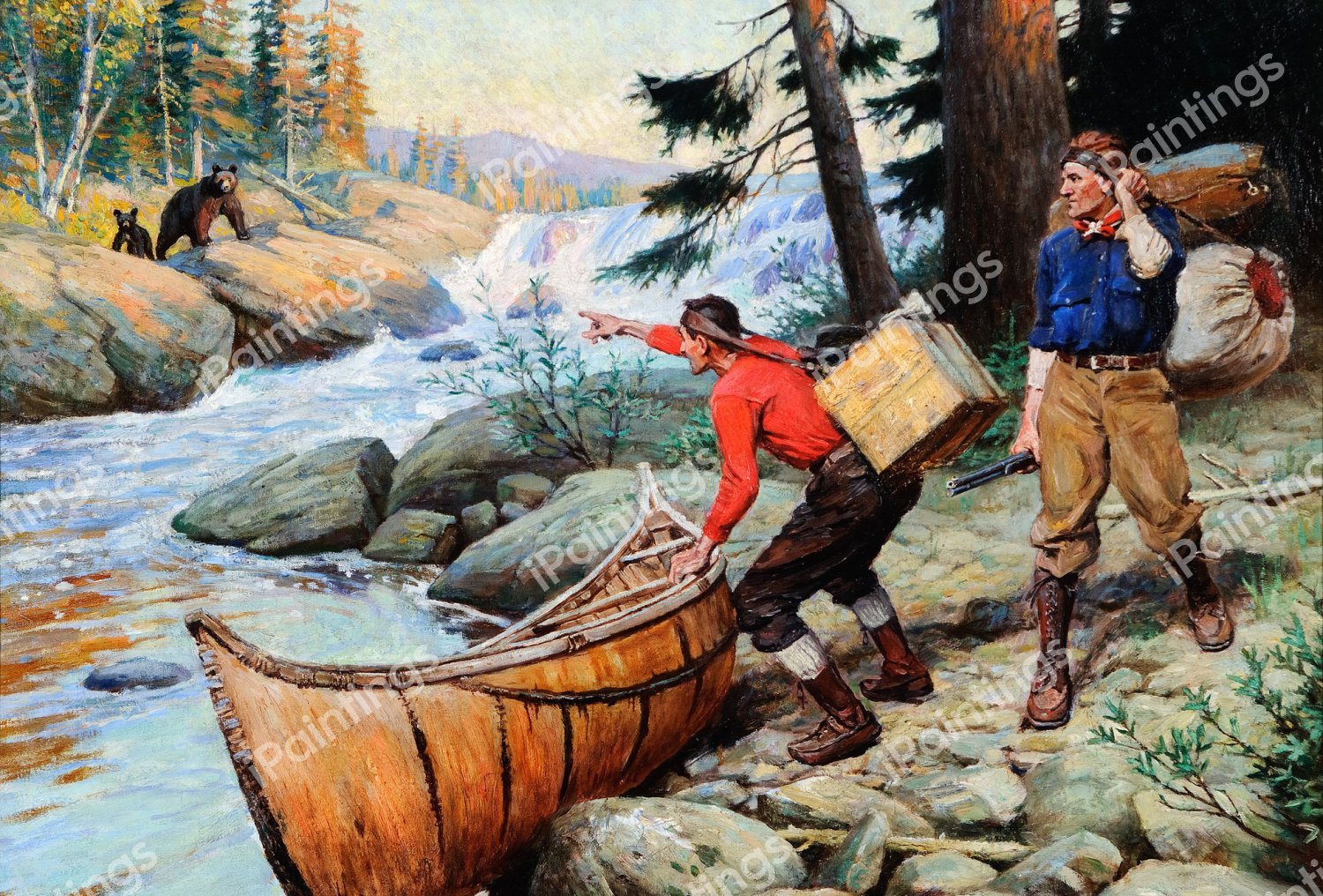 A Look at Unexpected Guests. The painting by Philip R. Goodwin