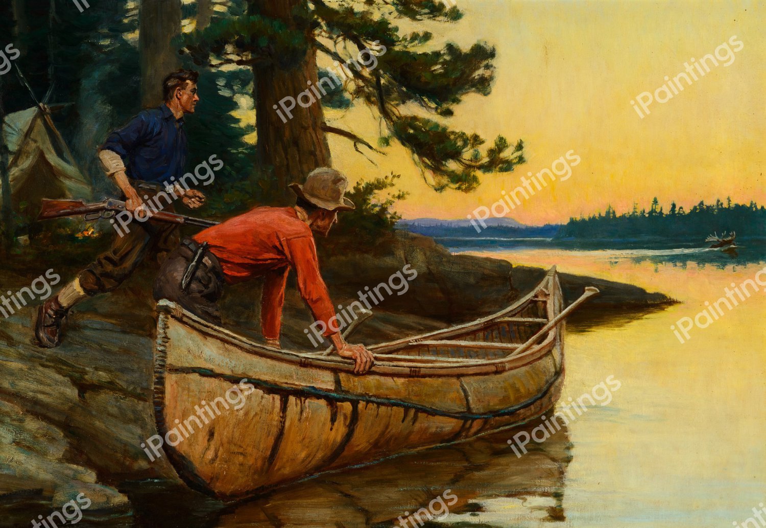 In Silent Places. The painting by Philip R. Goodwin