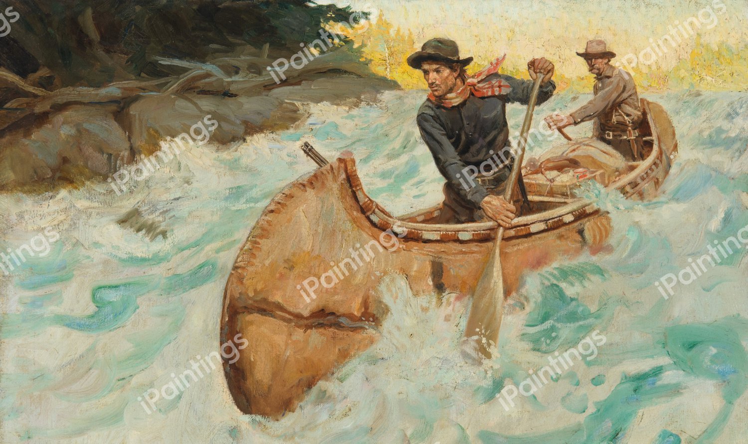 In Troubled Water. The painting by Philip R. Goodwin