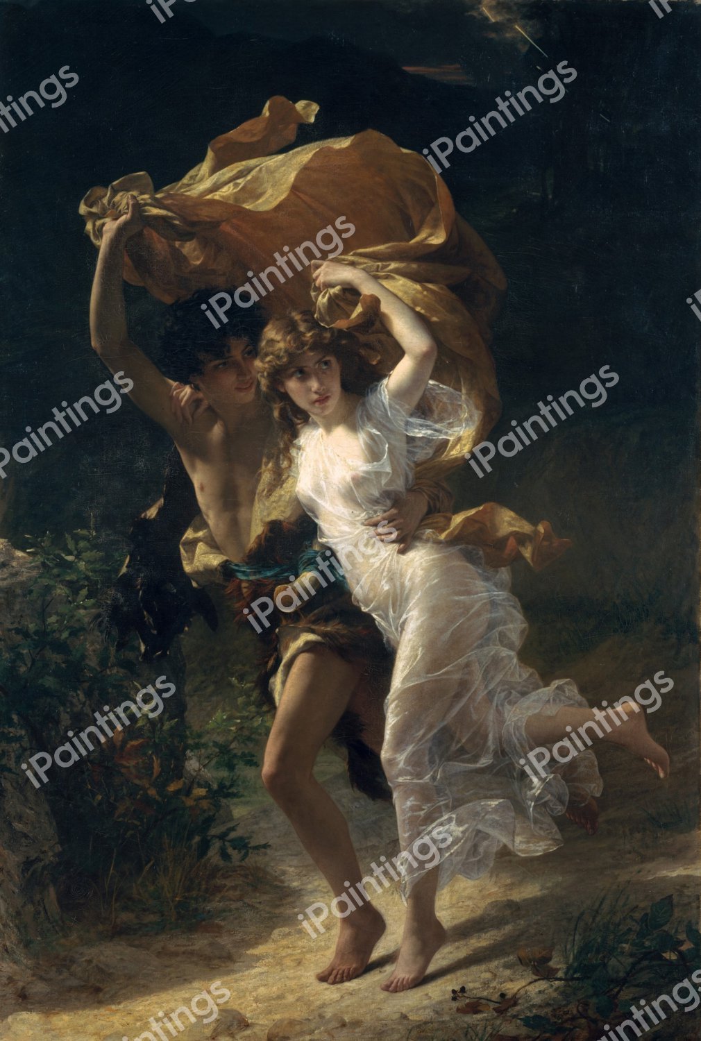 The Storm. The painting by Pierre-Auguste Cot