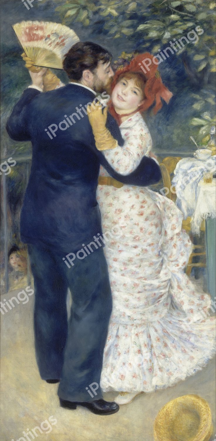 A Country Dance. The painting by Pierre-Auguste Renoir