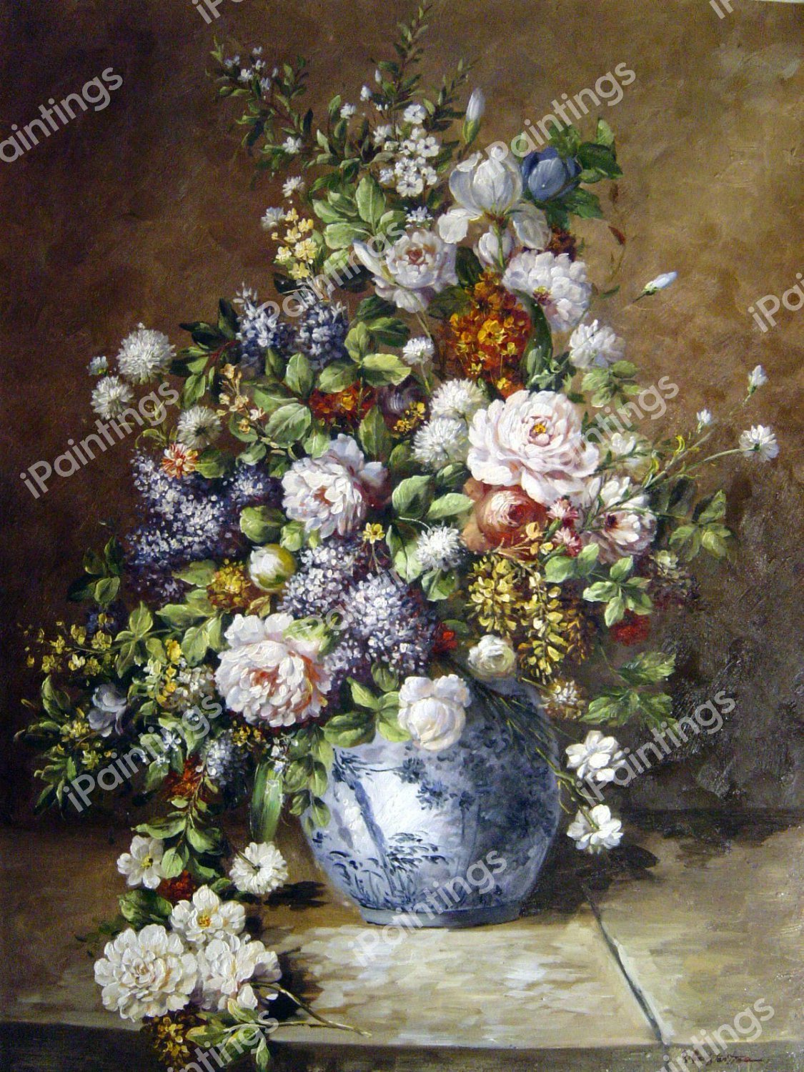 A Spring Bouquet. The painting by Pierre-Auguste Renoir