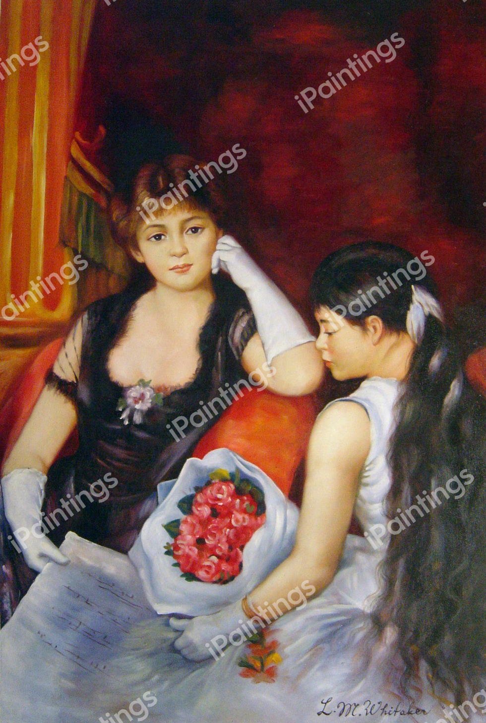 At The Concert. The painting by Pierre-Auguste Renoir