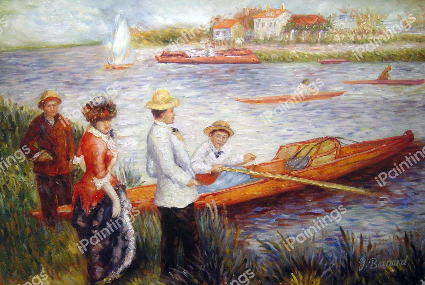 Oarsmen At Chatou. The painting by Pierre-Auguste Renoir