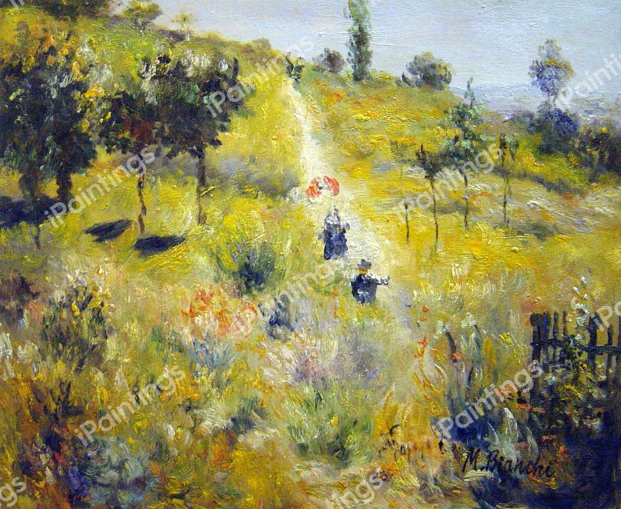 Path Through The High Grass. The painting by Pierre-Auguste Renoir