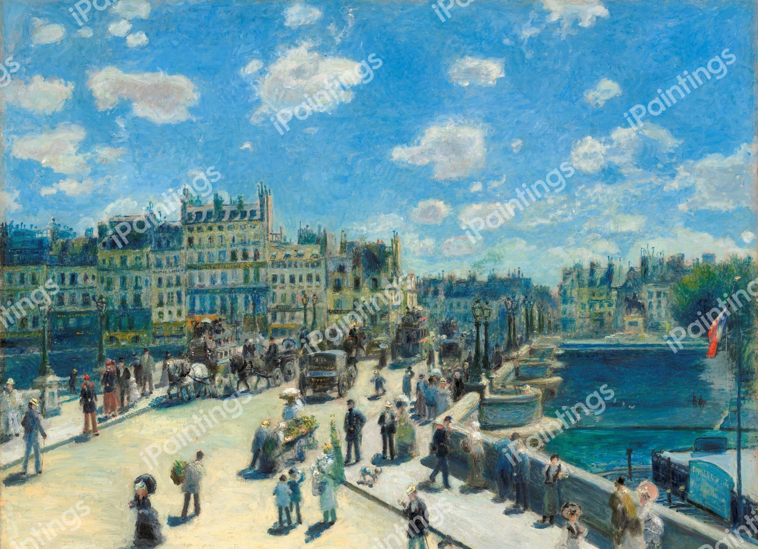 Pont Neuf, Paris. The painting by Pierre-Auguste Renoir