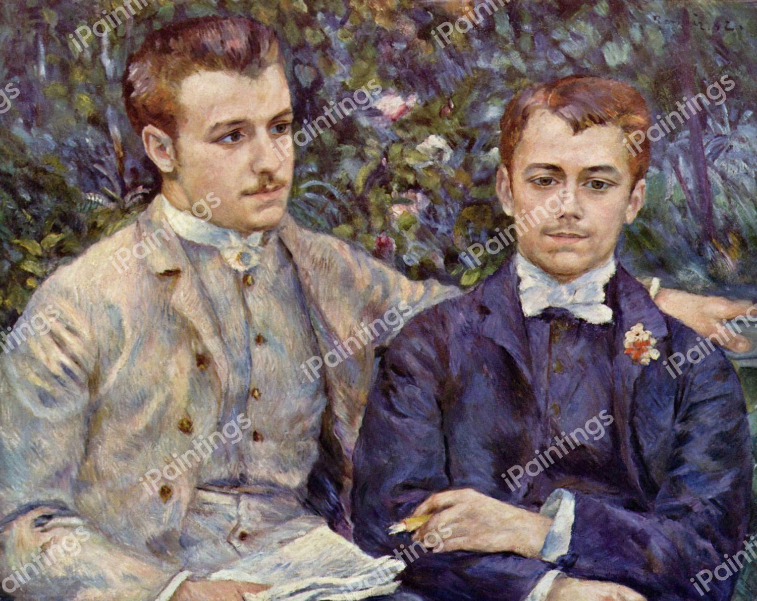 Portrait of Charles and Georges Durand-Ruel. The painting by Pierre-Auguste Renoir