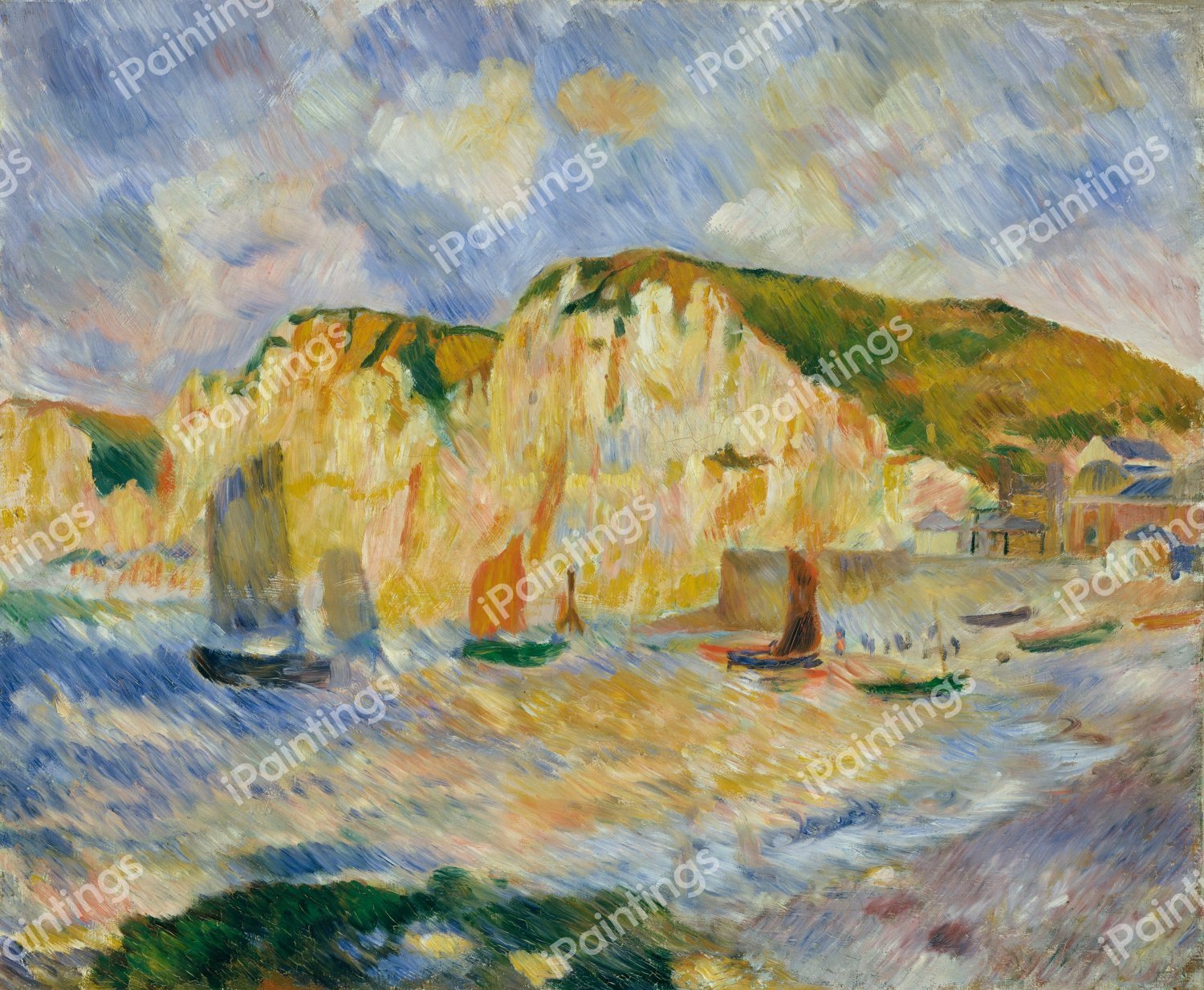 Sea and Cliffs. The painting by Pierre-Auguste Renoir
