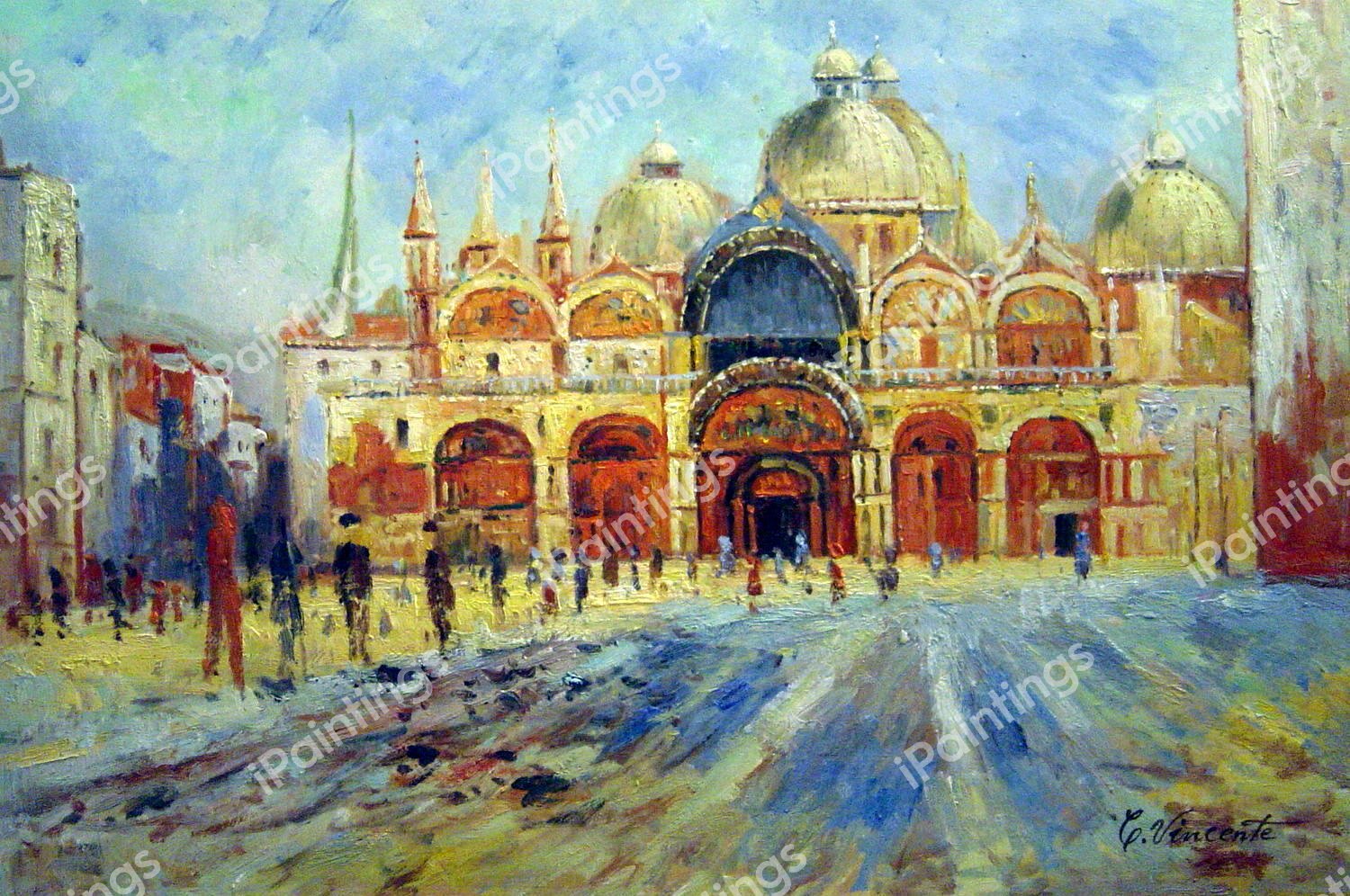 St. Mark's Square, Venice. The painting by Pierre-Auguste Renoir