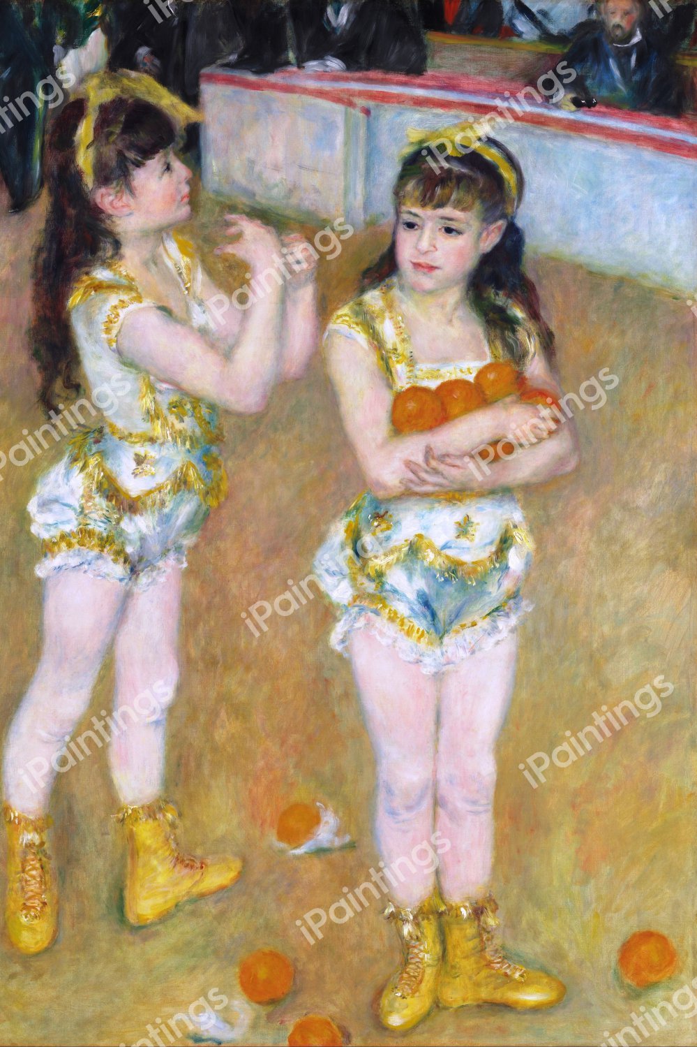 The Acrobats at the Cirque Fernando. The painting by Pierre-Auguste Renoir