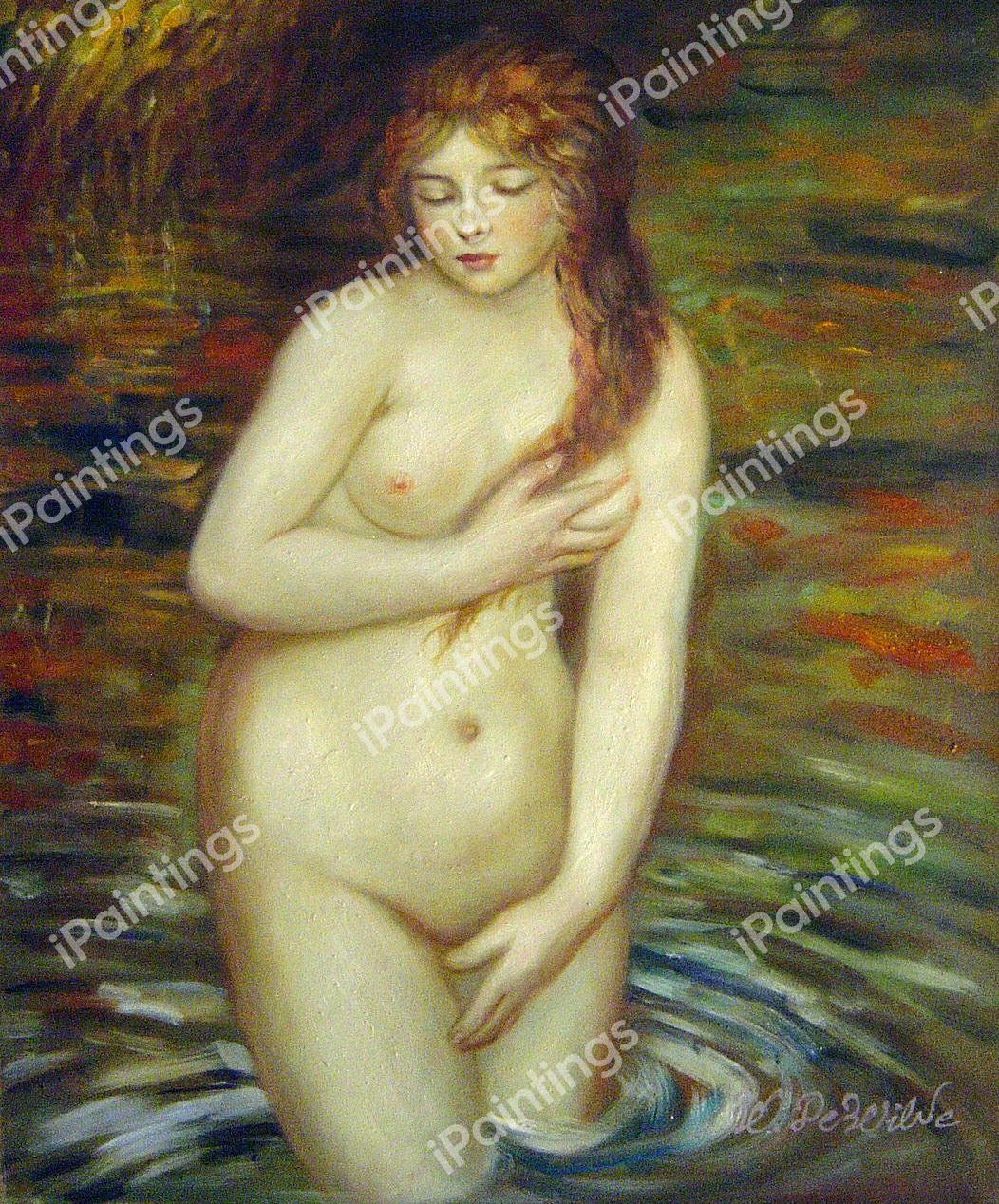 The Bather. The painting by Pierre-Auguste Renoir