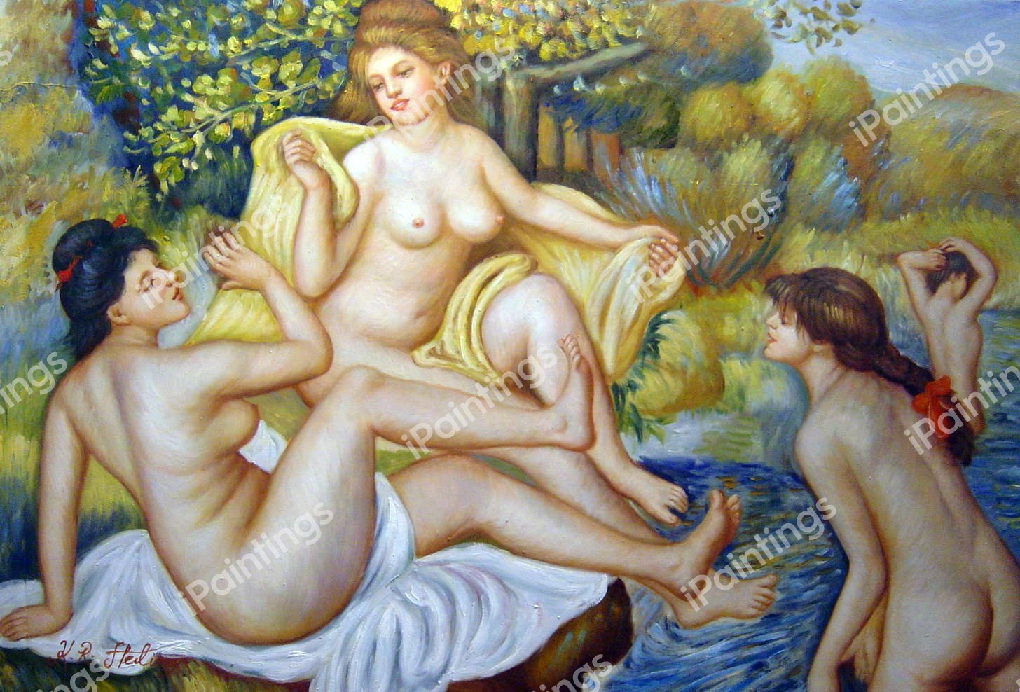 The Bathers. The painting by Pierre-Auguste Renoir