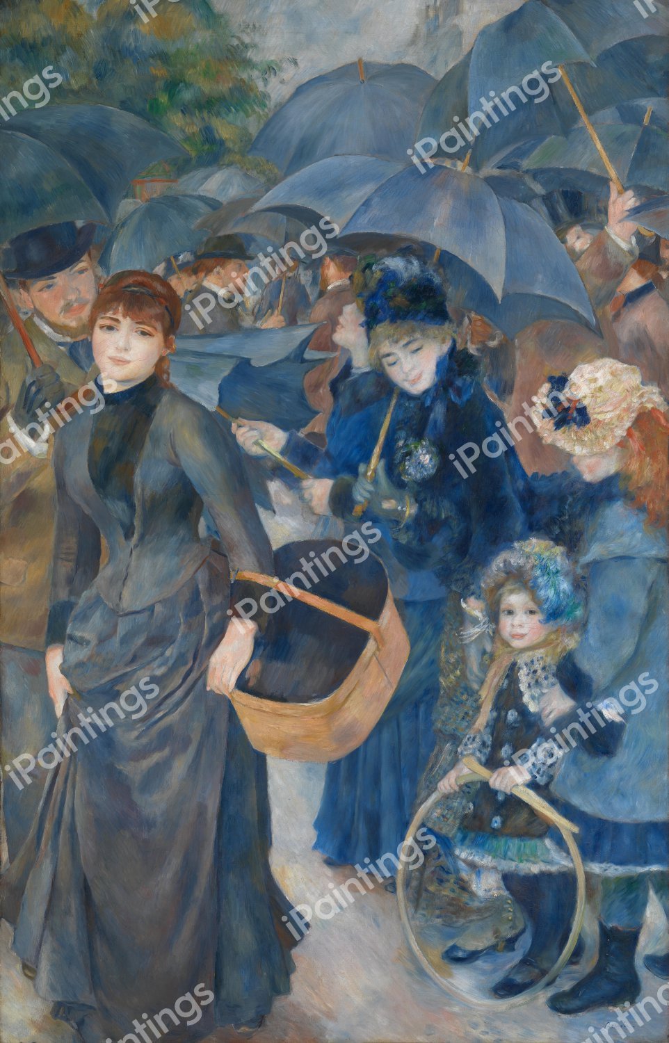 The Umbrellas. The painting by Pierre-Auguste Renoir