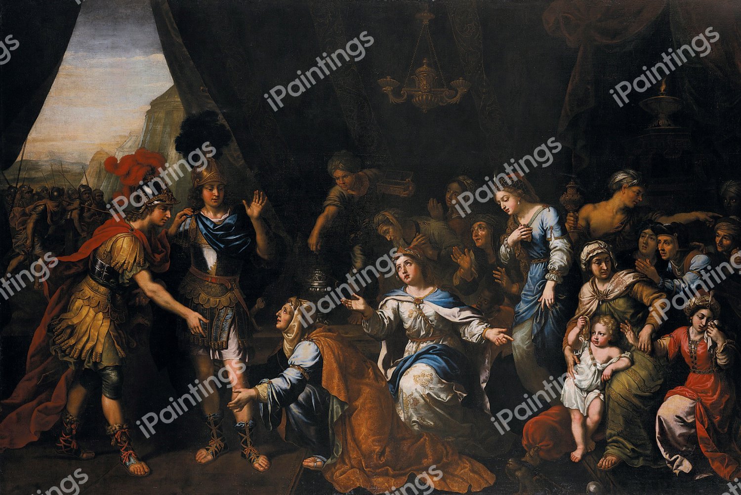 The Family of Darius before Alexander the Great. The painting by Pierre Mignard