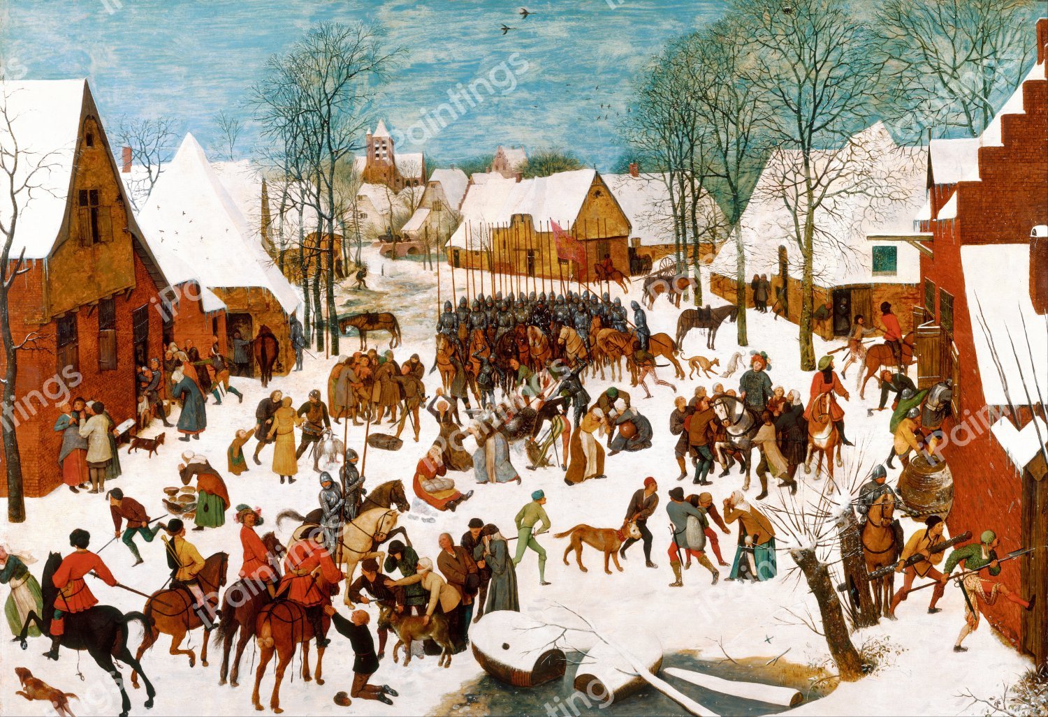 Massacre of the Innocents. The painting by Pieter the Elder Bruegel