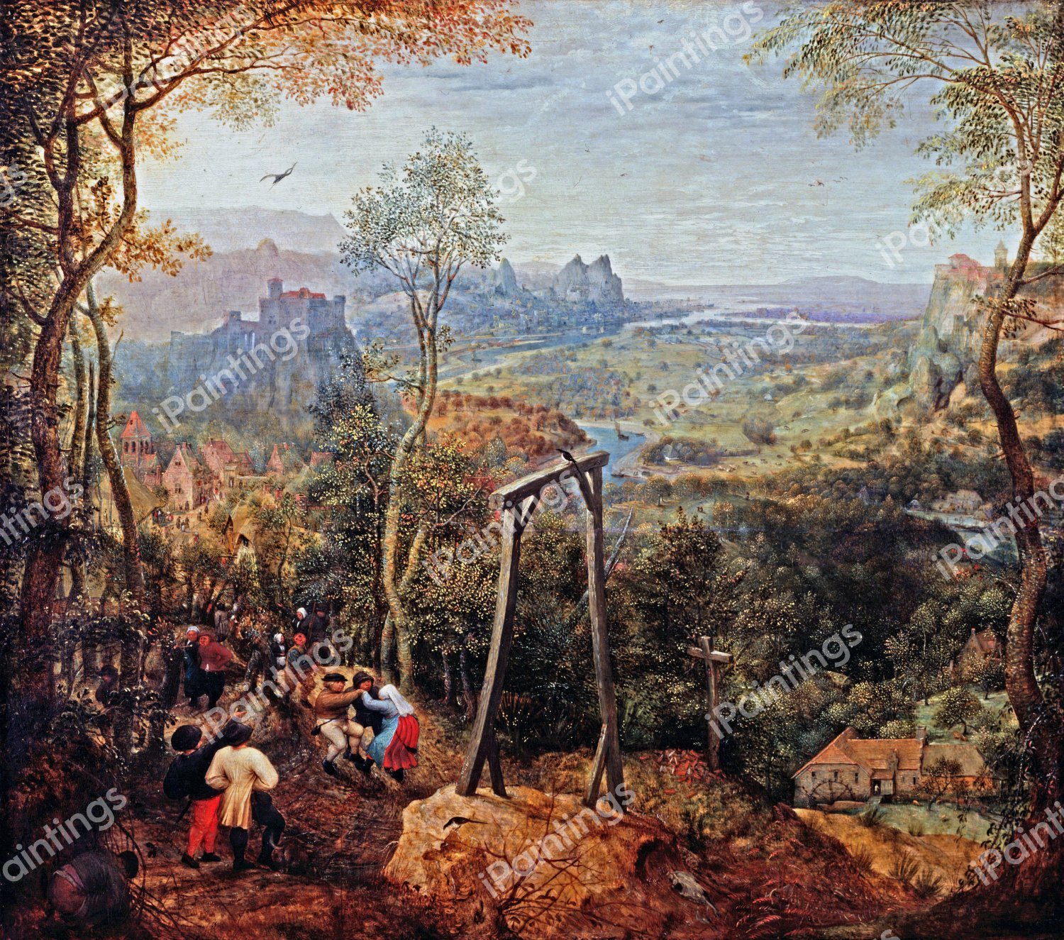 The Magpie on the Gallows. The painting by Pieter the Elder Bruegel