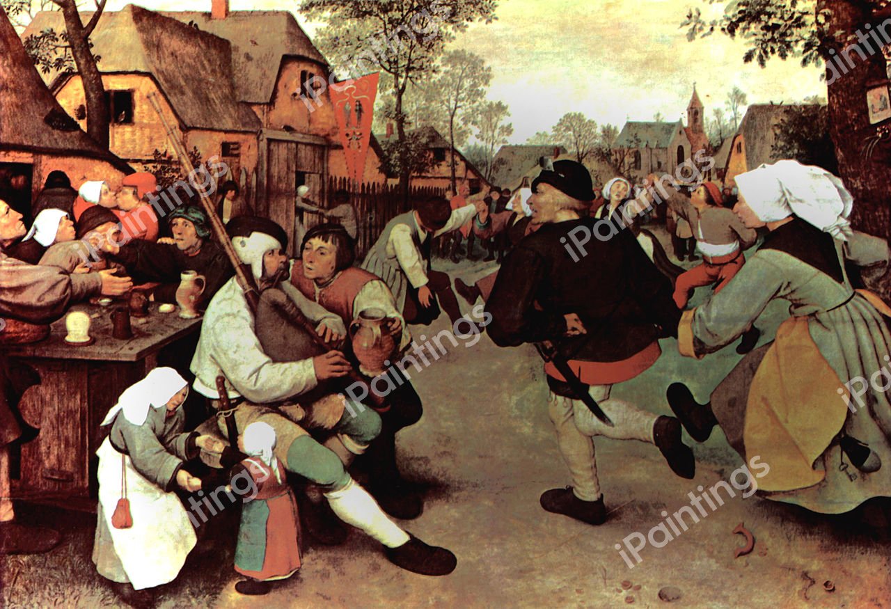 The Peasant Dance. The painting by Pieter the Elder Bruegel