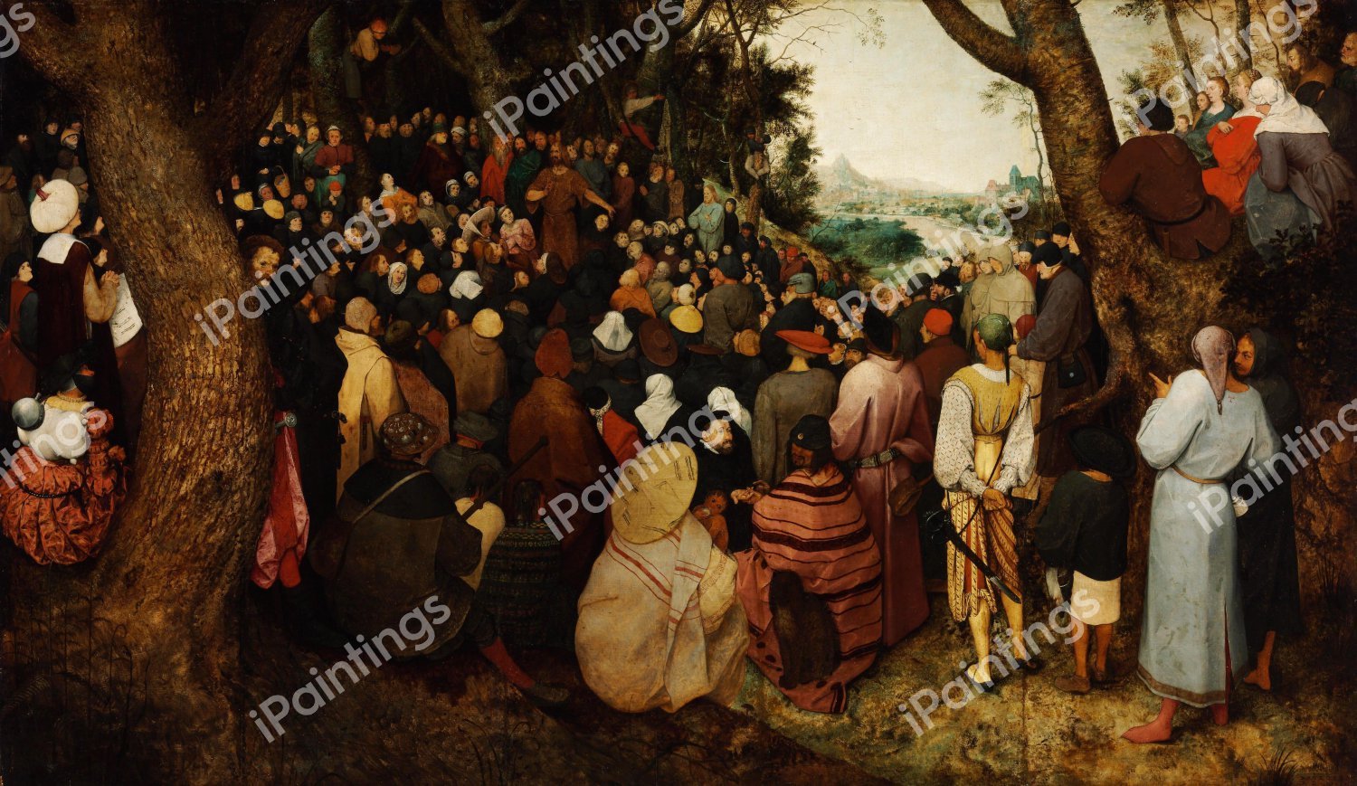 The Sermon of Saint John the Baptist. The painting by Pieter the Elder Bruegel
