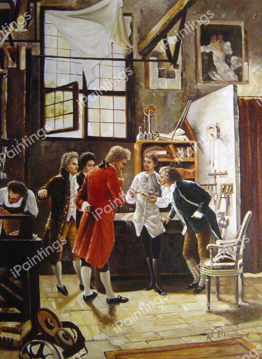 The Inventor&#39s Laboratory. The painting by Pietro Gabrini