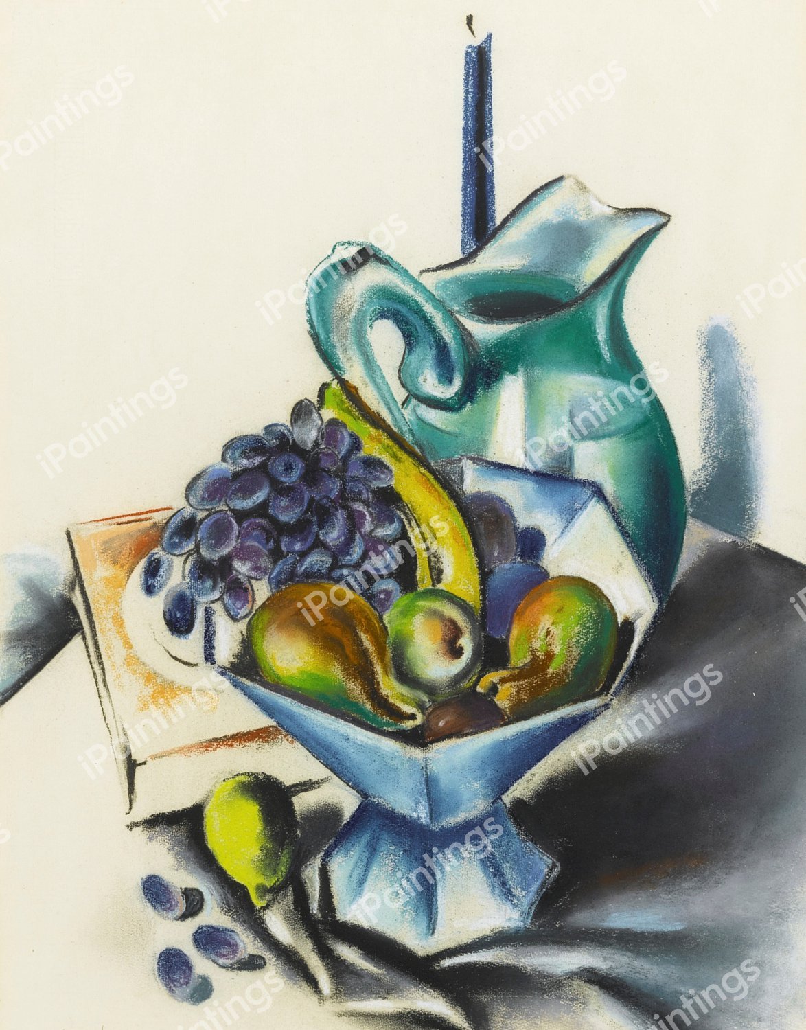 Still Life with Candle. The painting by Preston Dickinson