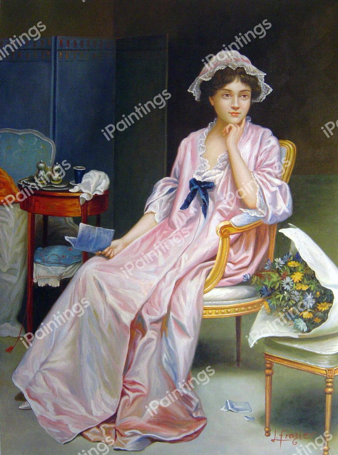 The Reluctant Mistress. The painting by Raimundo De Madrazo y Garreta
