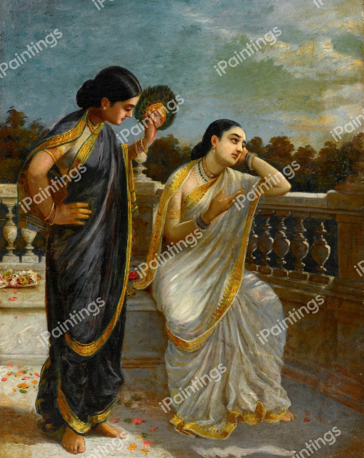 Damayanti. The painting by Raja Ravi Varma