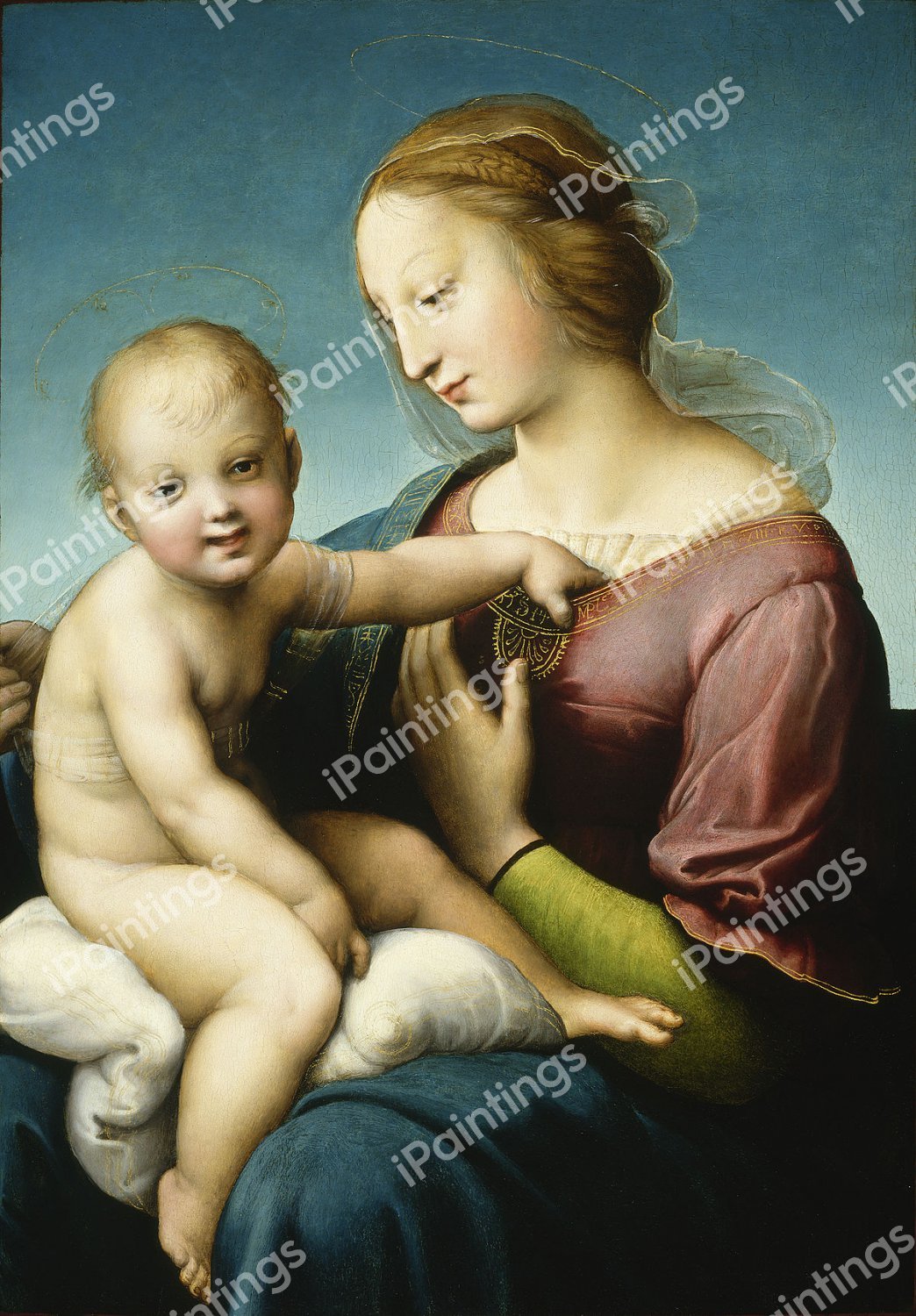 Large Cowper Madonna. The painting by Raphael 