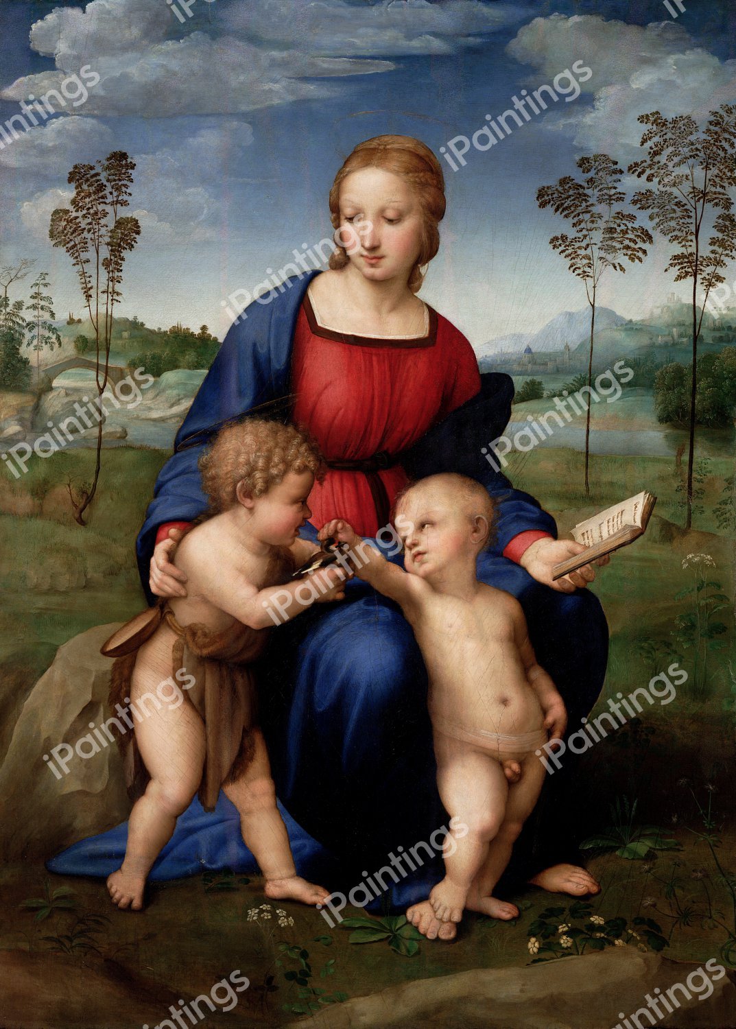 Madonna of the Goldfinch. The painting by Raphael 