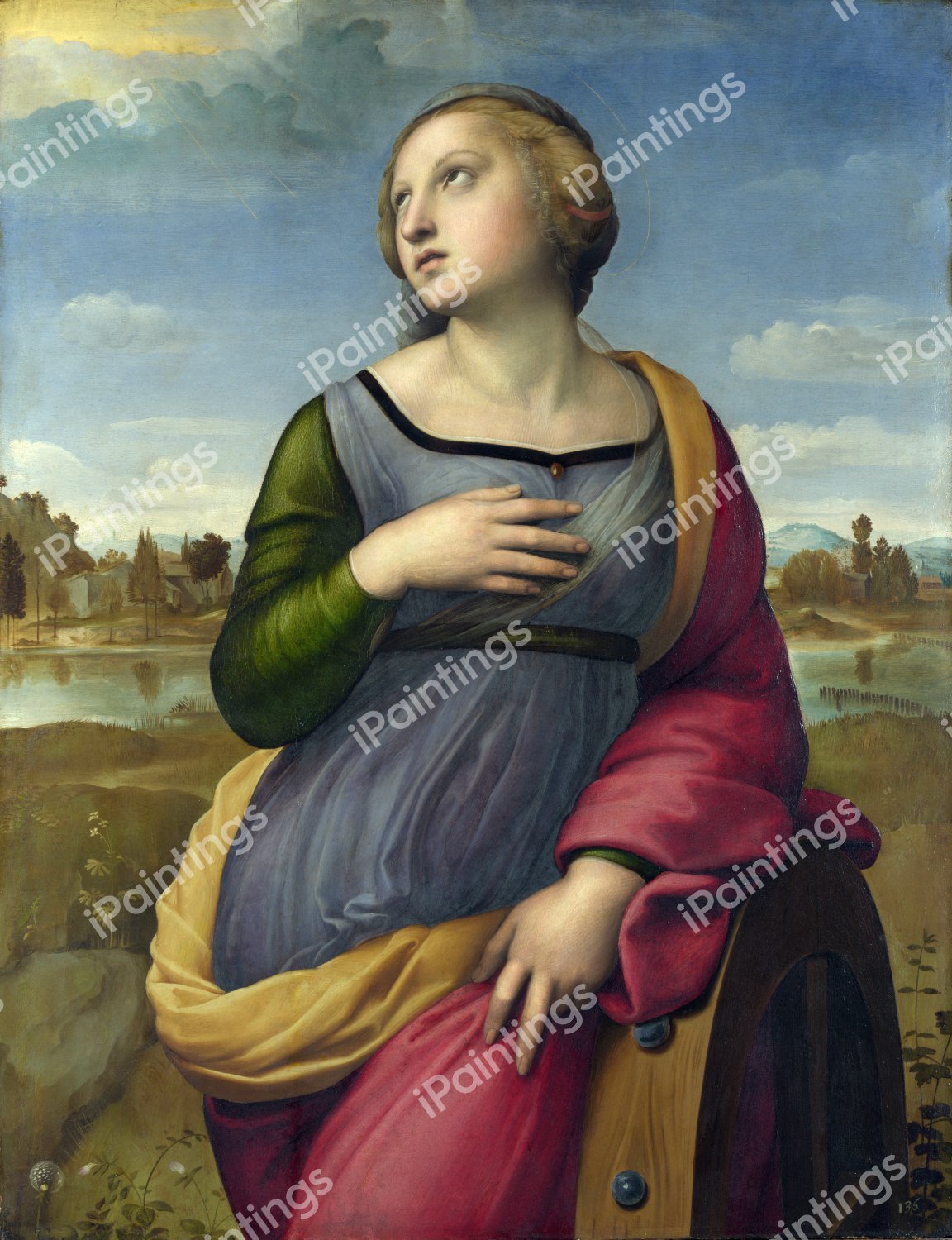 Saint Catherine of Alexandria. The painting by Raphael 