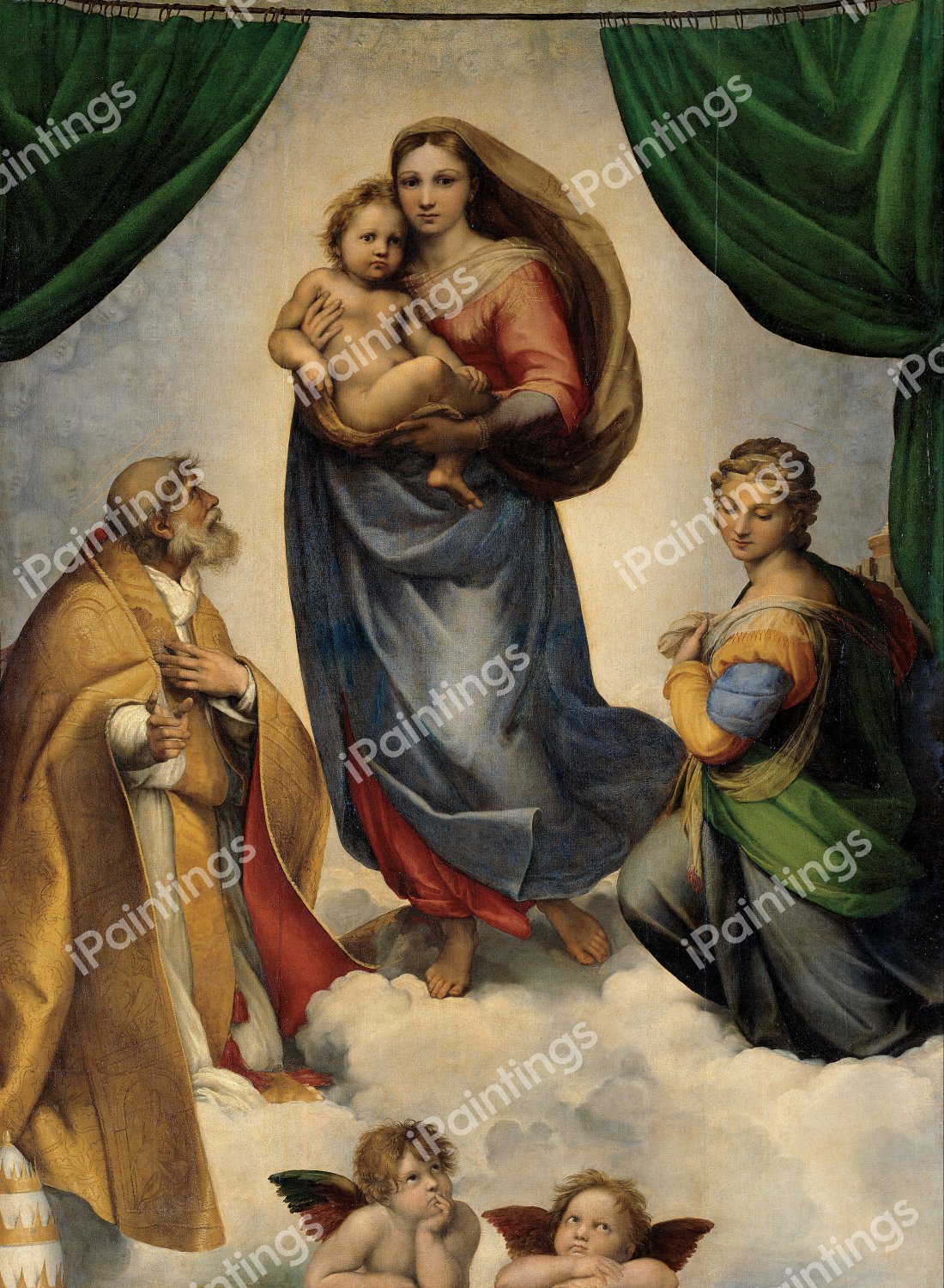 Sistine Madonna. The painting by Raphael 