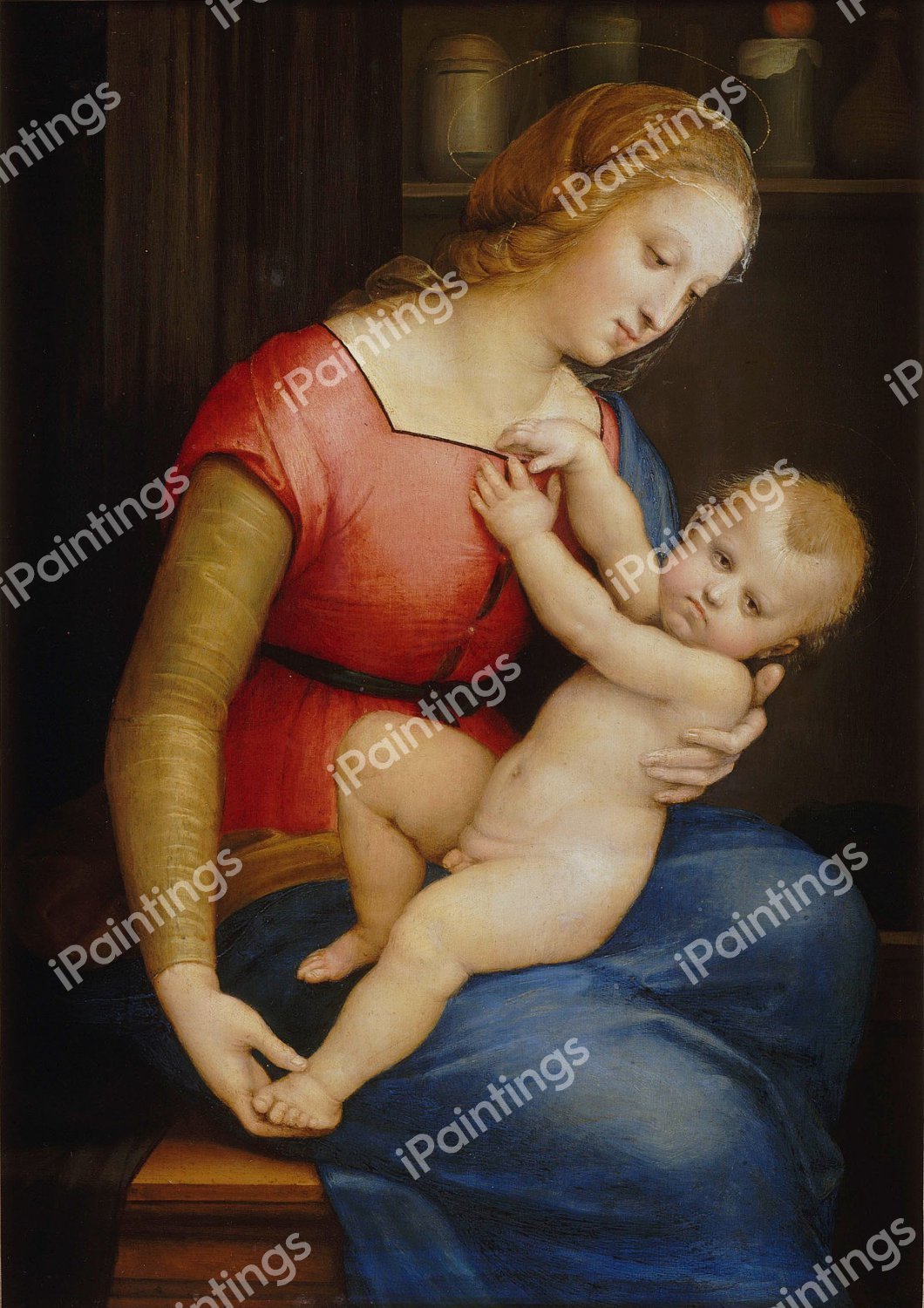 The Madonna of the House of Orleans. The painting by Raphael 